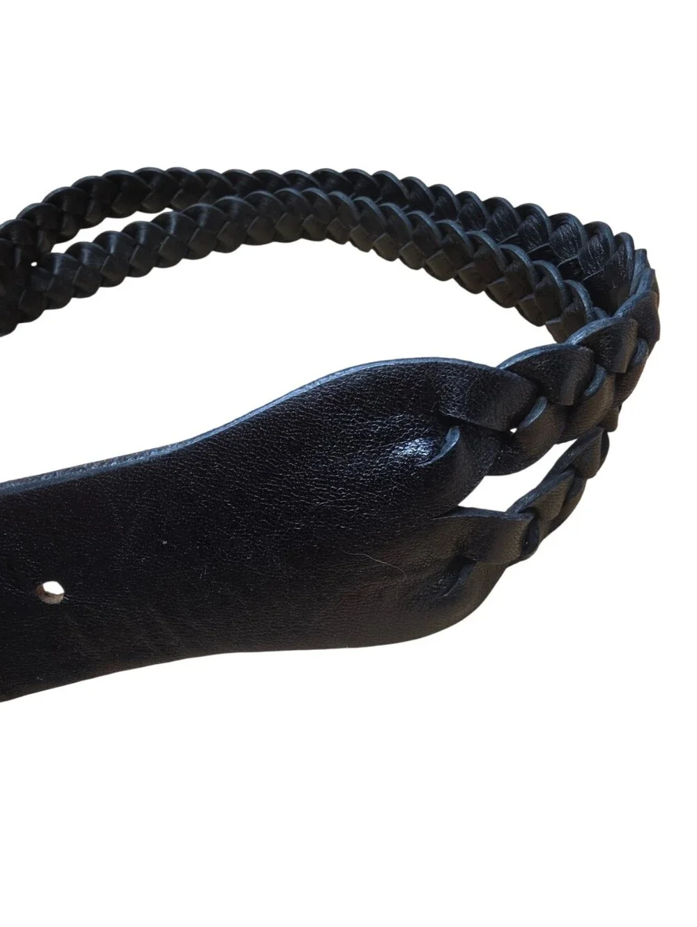Melange black braided